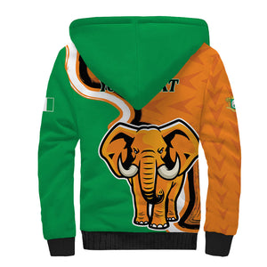 Personalised Ivory Coast August 7th 1960 Sherpa Hoodie Happy Independence Day