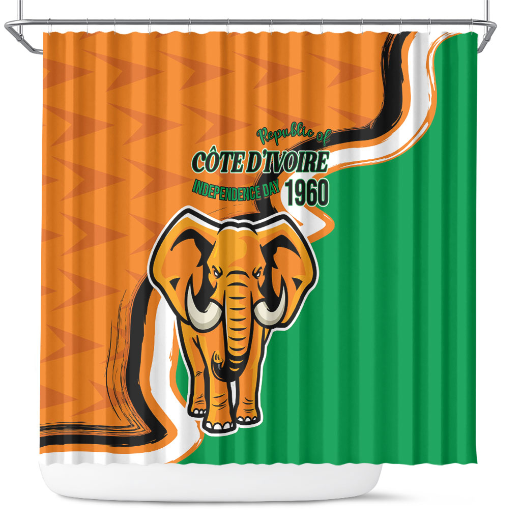 Ivory Coast August 7th 1960 Shower Curtain Happy Independence Day