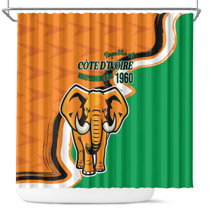 Ivory Coast August 7th 1960 Shower Curtain Happy Independence Day