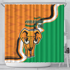 Ivory Coast August 7th 1960 Shower Curtain Happy Independence Day