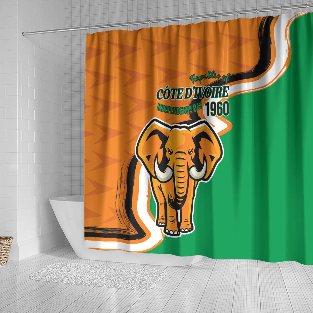 Ivory Coast August 7th 1960 Shower Curtain Happy Independence Day