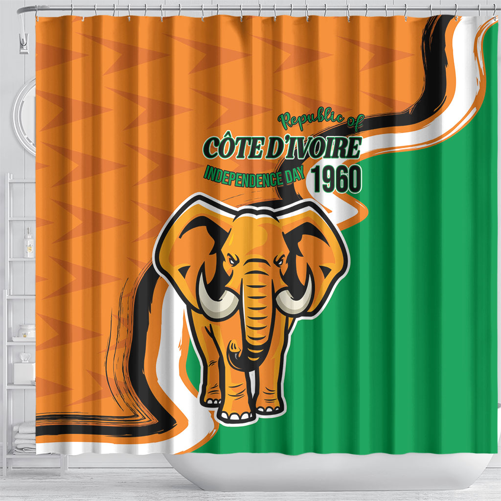 Ivory Coast August 7th 1960 Shower Curtain Happy Independence Day