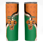 Personalised Ivory Coast August 7th 1960 Skinny Tumbler Happy Independence Day