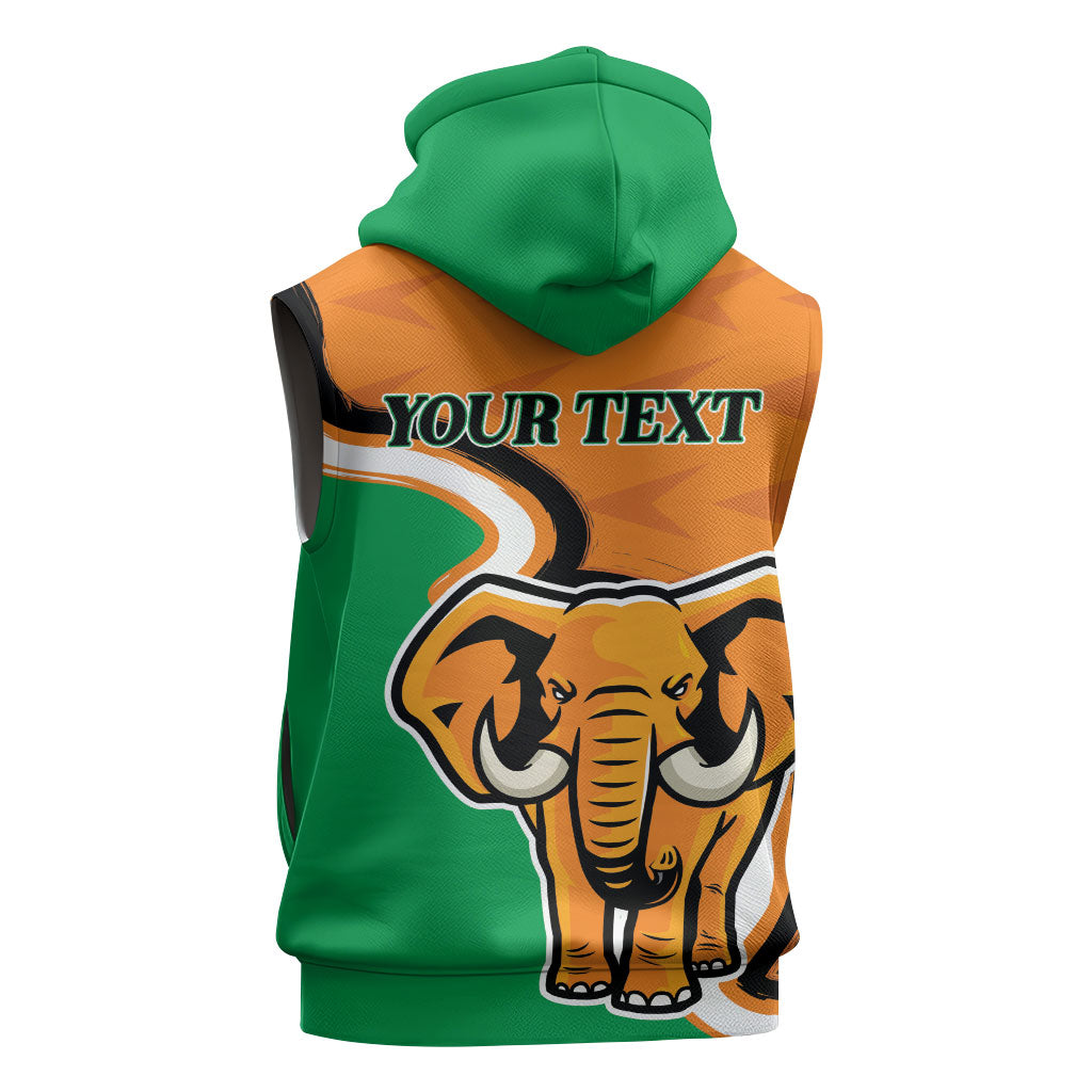 Personalised Ivory Coast August 7th 1960 Sleeveless Hoodie Happy Independence Day