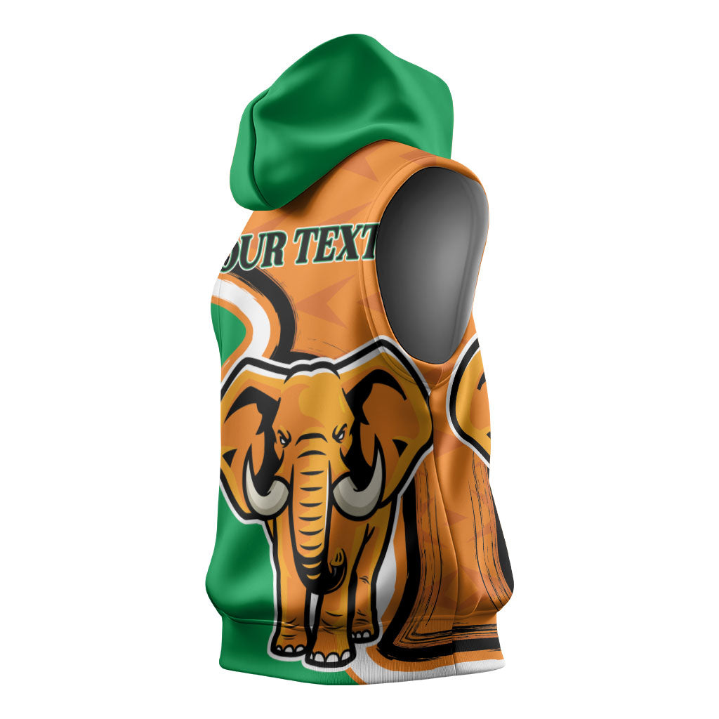 Personalised Ivory Coast August 7th 1960 Sleeveless Hoodie Happy Independence Day