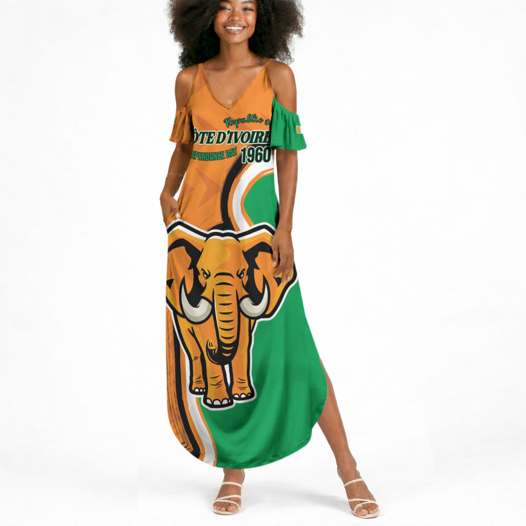 Personalised Ivory Coast August 7th 1960 Summer Maxi Dress Happy Independence Day