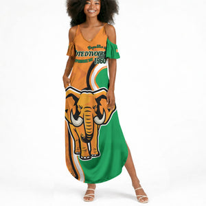 Personalised Ivory Coast August 7th 1960 Summer Maxi Dress Happy Independence Day
