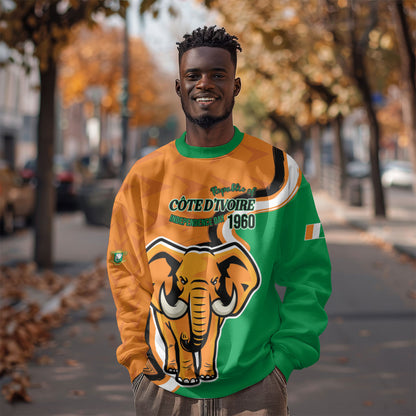 Personalised Ivory Coast August 7th 1960 Sweatshirt Happy Independence Day