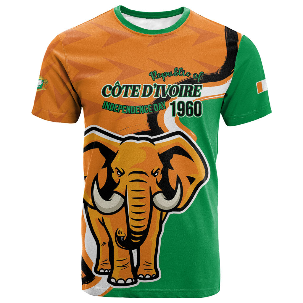 Personalised Ivory Coast August 7th 1960 T shirt Happy Independence Day