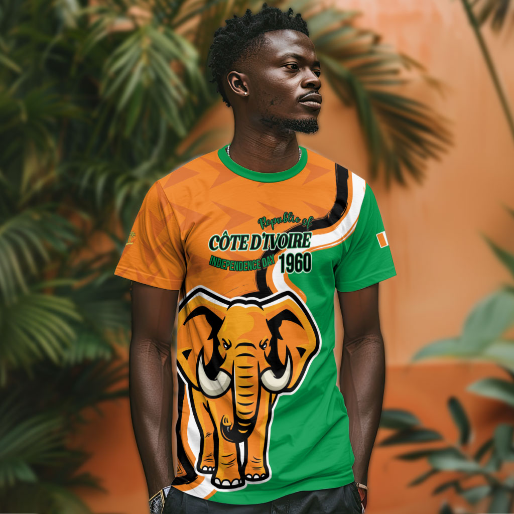 Personalised Ivory Coast August 7th 1960 T shirt Happy Independence Day