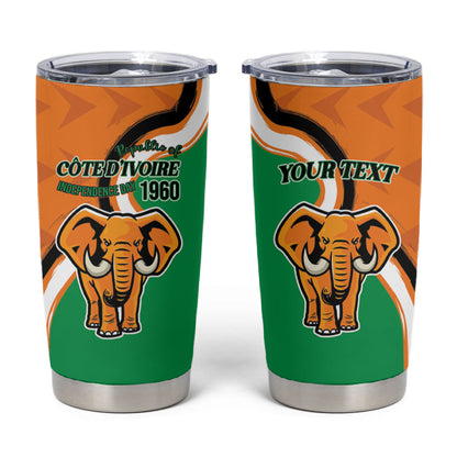 Personalised Ivory Coast August 7th 1960 Tumbler Cup Happy Independence Day
