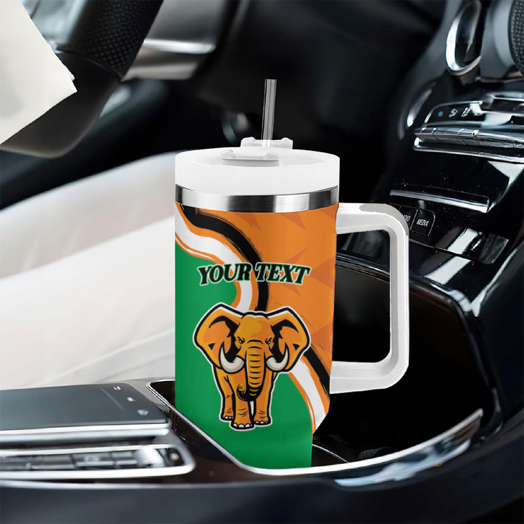 Personalised Ivory Coast August 7th 1960 Tumbler With Handle Happy Independence Day