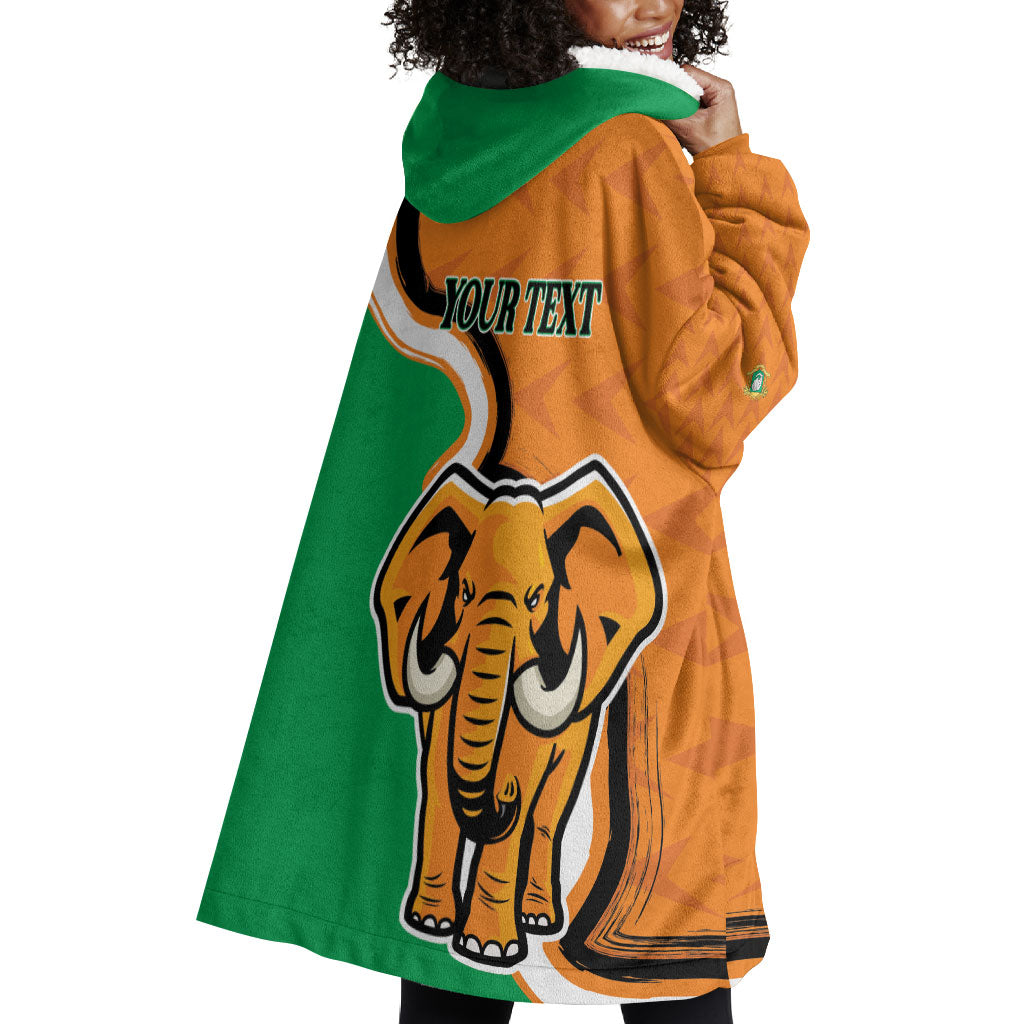 Personalised Ivory Coast August 7th 1960 Wearable Blanket Hoodie Happy Independence Day