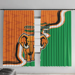 Ivory Coast August 7th 1960 Window Curtain Happy Independence Day