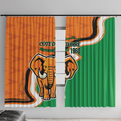 Ivory Coast August 7th 1960 Window Curtain Happy Independence Day