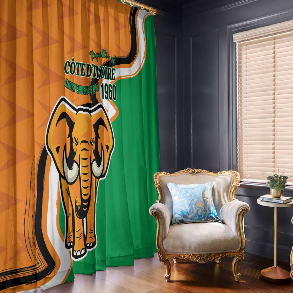 Ivory Coast August 7th 1960 Window Curtain Happy Independence Day