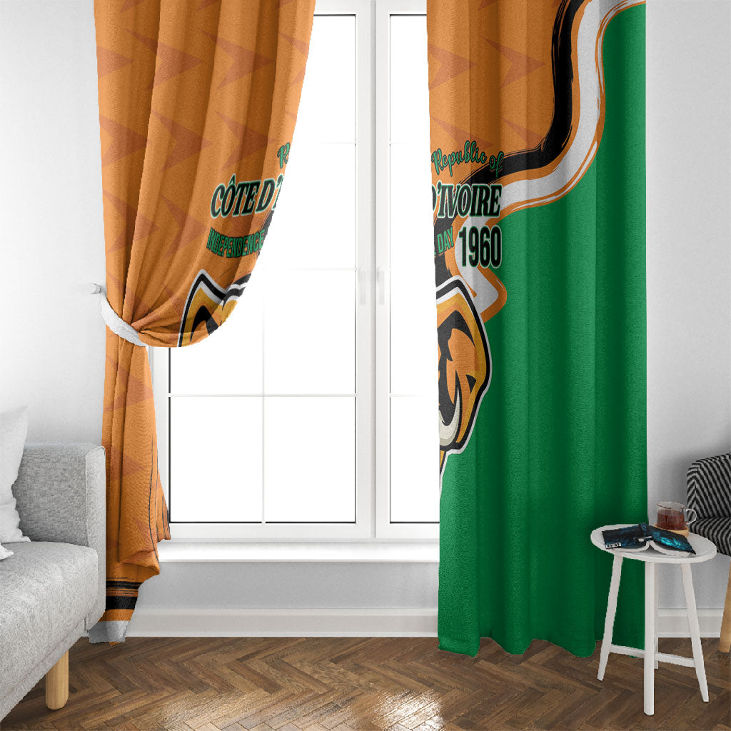 Ivory Coast August 7th 1960 Window Curtain Happy Independence Day