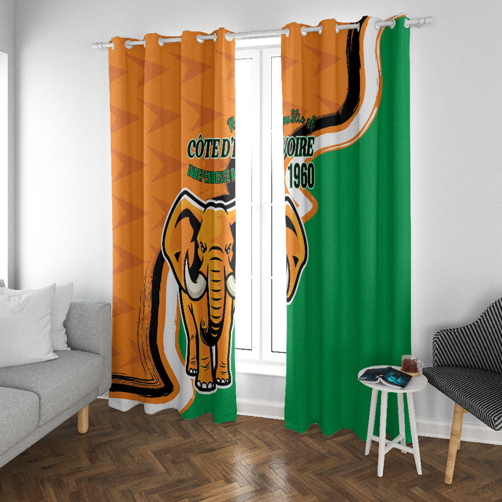 Ivory Coast August 7th 1960 Window Curtain Happy Independence Day