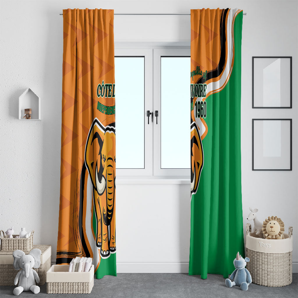 Ivory Coast August 7th 1960 Window Curtain Happy Independence Day