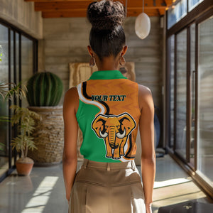 Personalised Ivory Coast August 7th 1960 Women Sleeveless Polo Shirt Happy Independence Day