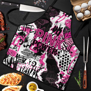 Pink Power Graffiti Apron Breast Cancer Awareness