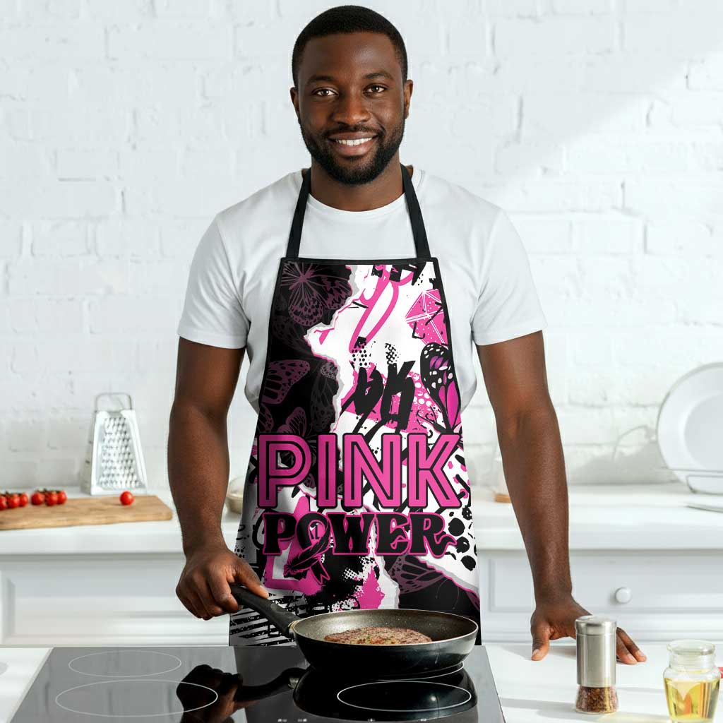 Pink Power Graffiti Apron Breast Cancer Awareness