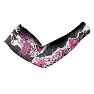 Personalized Pink Power Graffiti Arm Sleeves Breast Cancer Awareness
