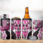 Personalized Pink Power Graffiti 4 in 1 Can Cooler Tumbler Breast Cancer Awareness - African Pride
