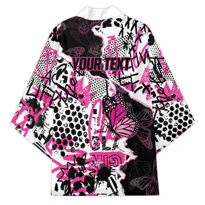 Personalized Pink Power Graffiti Kimono Breast Cancer Awareness