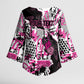 Personalized Pink Power Graffiti Kimono Sleeve Blouse Breast Cancer Awareness
