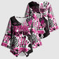 Personalized Pink Power Graffiti Kimono Sleeve Blouse Breast Cancer Awareness