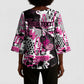 Personalized Pink Power Graffiti Kimono Sleeve Blouse Breast Cancer Awareness