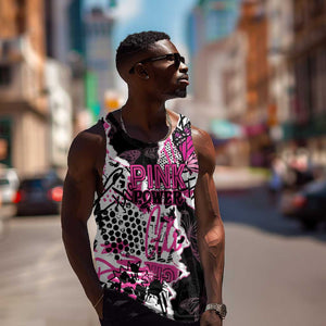 Personalized Pink Power Graffiti Men Tank Top Breast Cancer Awareness - African Pride