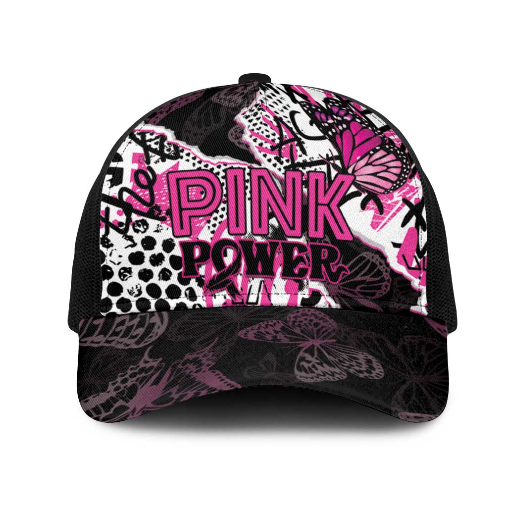 Pink Power Graffiti Mesh Trucker Cap Breast Cancer Awareness - African Pride