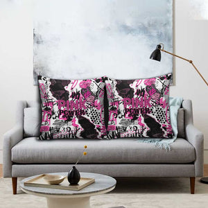 Pink Power Graffiti Pillow Cover Breast Cancer Awareness