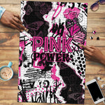 Pink Power Graffiti Puzzle Breast Cancer Awareness