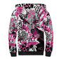 Personalized Pink Power Graffiti Sherpa Hoodie Breast Cancer Awareness - African Pride