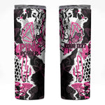 Personalized Pink Power Graffiti Skinny Tumbler Breast Cancer Awareness - African Pride