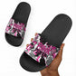 Pink Power Graffiti Slide Sandals Breast Cancer Awareness