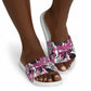 Pink Power Graffiti Slide Sandals Breast Cancer Awareness