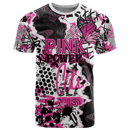 Personalized Pink Power Graffiti T shirt Breast Cancer Awareness - African Pride