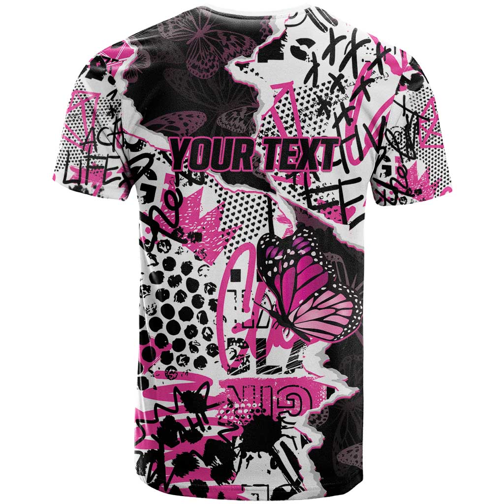 Personalized Pink Power Graffiti T shirt Breast Cancer Awareness - African Pride