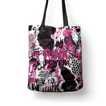 Pink Power Graffiti Tote Bag Breast Cancer Awareness