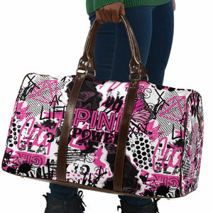 Pink Power Graffiti Travel Bag Breast Cancer Awareness