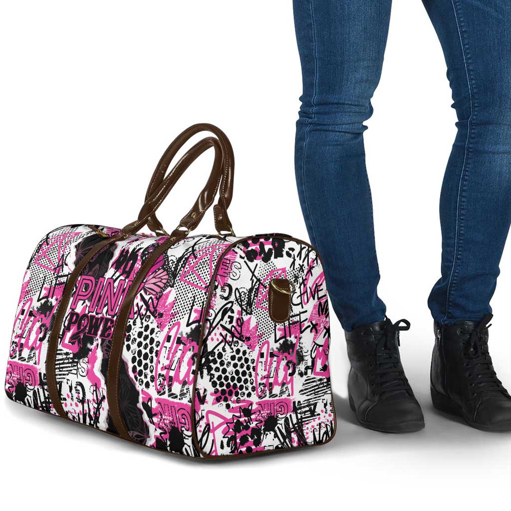 Pink Power Graffiti Travel Bag Breast Cancer Awareness