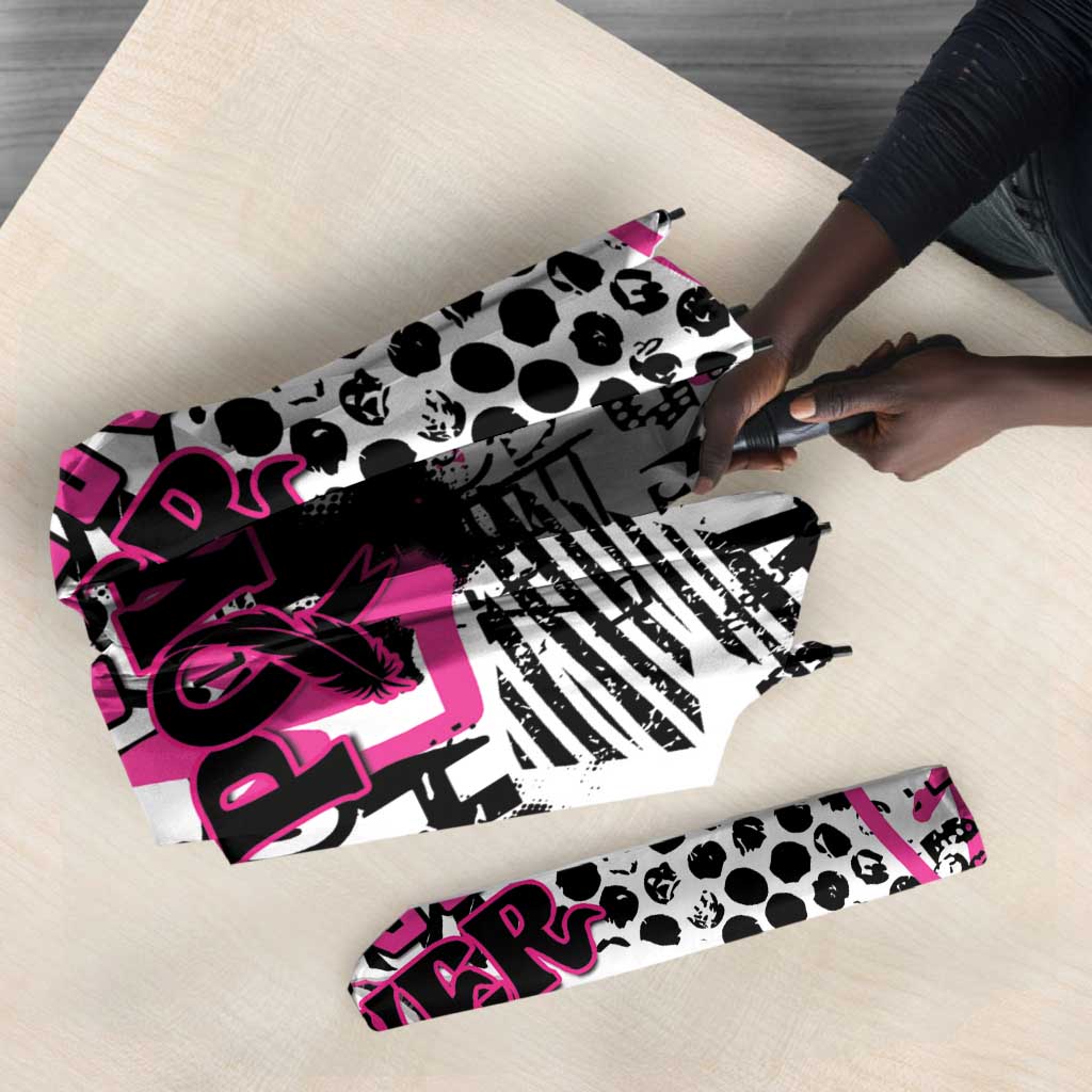 Pink Power Graffiti Umbrella Breast Cancer Awareness