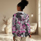 Personalized Pink Power Graffiti Women Casual Shirt Breast Cancer Awareness - African Pride