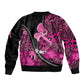 Pink Ribbon Animals Skin African Mixed Bomber Jacket Zipper Stylized - African Pride
