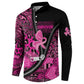 Pink Ribbon Animals Skin African Mixed Button Sweatshirt Zipper Stylized