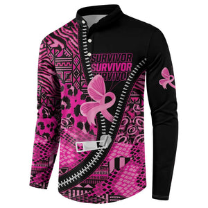 Pink Ribbon Animals Skin African Mixed Button Sweatshirt Zipper Stylized